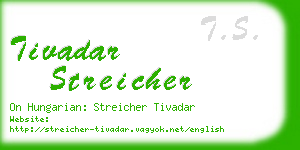 tivadar streicher business card